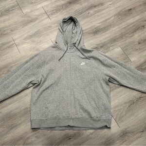Nike Men's Gray Zip-Up Hoodie